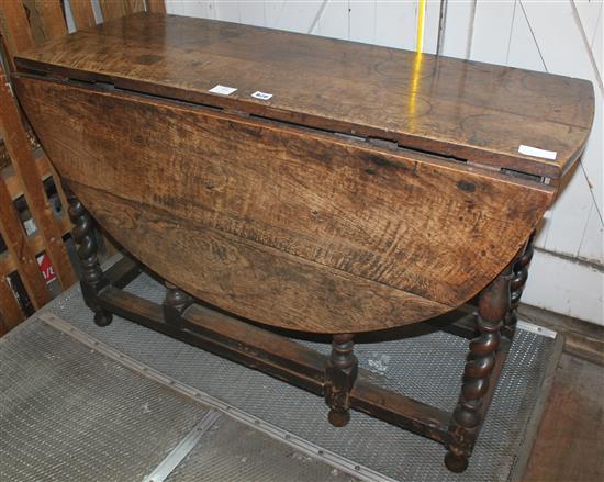 Oak oval gateleg table(-)